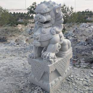 石头雕刻青石小石狮子一对经久不衰看门庭院摆件石雕狮子