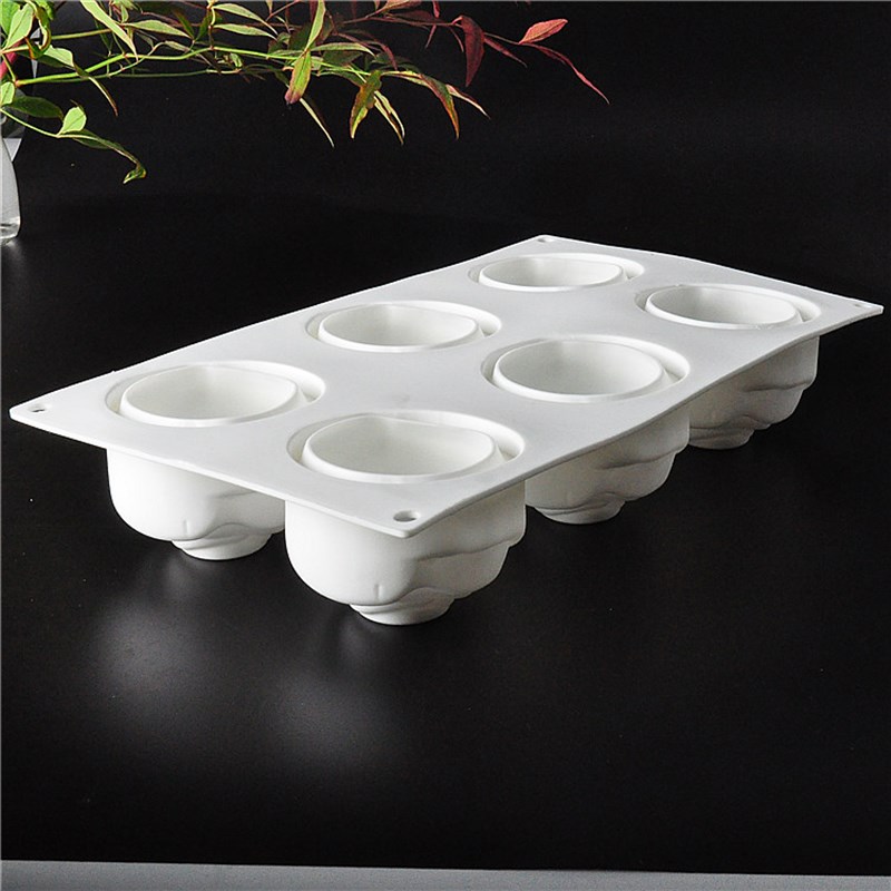 6连玫瑰花法式慕斯蛋糕硅胶模 法式矽胶模具质量超好  情人节模具