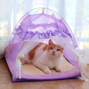 通用小型犬可拆洗狗窝夏天网红狗屋泰迪窝宠物用品 猫窝帐篷窝四季