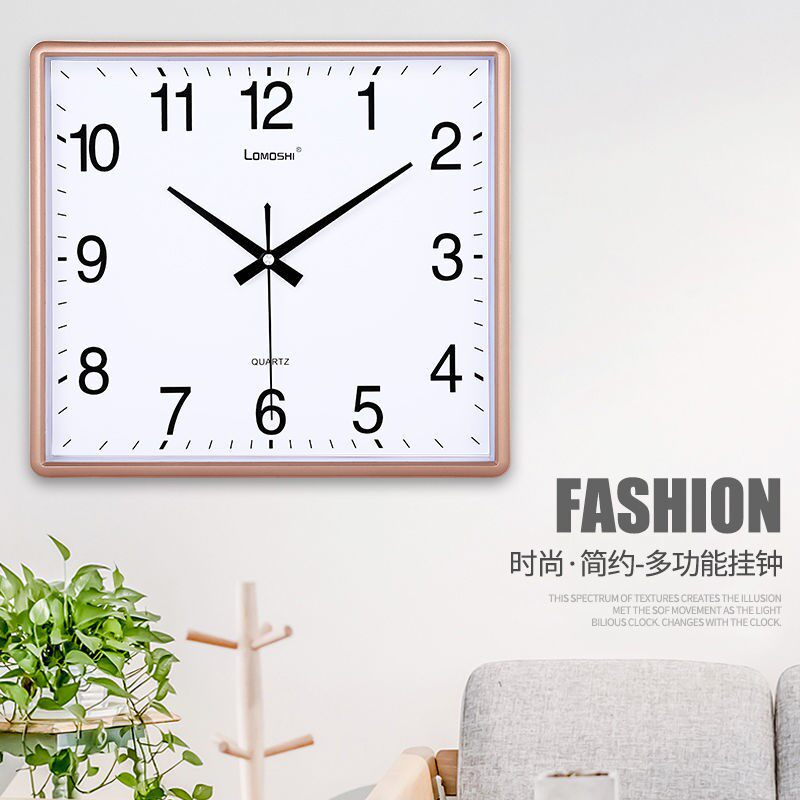 电子表客厅摆台式方形电子挂钟客厅静音大气钟表家用个性创意时尚