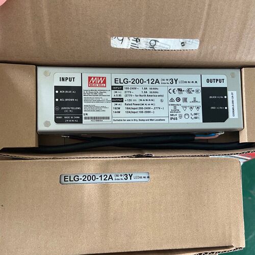ELG-200-A-3Y明纬200W防水LED驱动电源12A/24A/36A/42A/48A/54A