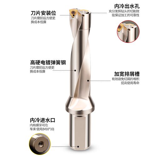 u钻刀杆暴力钻u转钻头WC刀片平底深孔u钻车床用数控喷水快速钻头