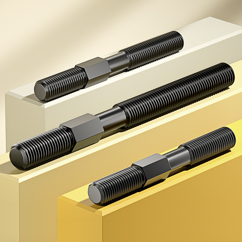 中六角双头螺丝加硬中间外六角双头螺栓注塑机模具压板螺杆M12-36