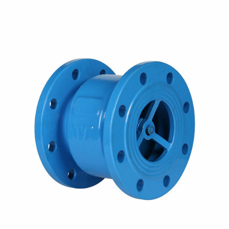 HC41X-16球墨铁法兰立式单向阀对夹式消声止回阀逆止阀DN200 250