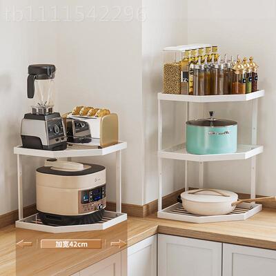 转角置物架房台面三角调料家用下水槽柜子PEB架厨内二品层锅具收