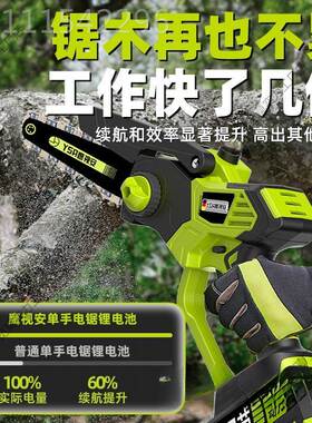 电锯家用小型户手持充电柴NZI式锂电伐木锯手电锯电链锯外锯锯树