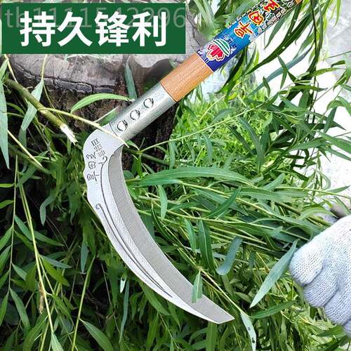 kt农种用柄除草工具特锰钢镰刀割草EBT刀农玉具米小麦收割割草长