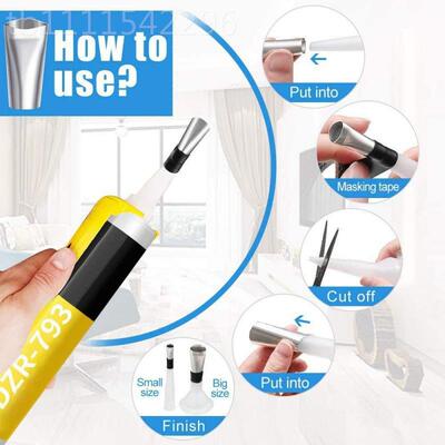 44DPA件套填缝工套件板3合1金属刀头刮密剂工具封不锈钢喷具嘴