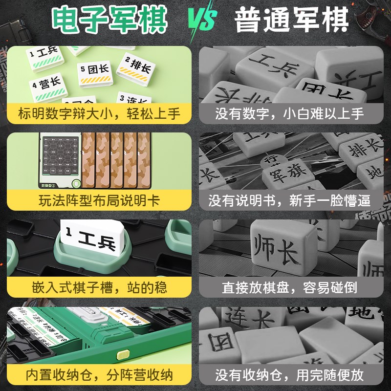 计客军棋军旗智能棋盘陆战棋电子自动裁判四国儿童益智小学生