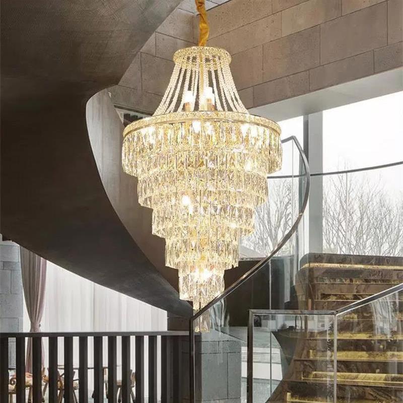 酒店水晶吊灯工程售楼部酒楼茶楼别墅KTV宴会厅会所大堂灯具制作