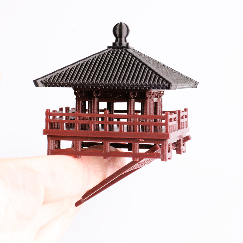 唐方形斗亭造景小摆件假山水陆缸微景观庭院盆景中式古建筑模型
