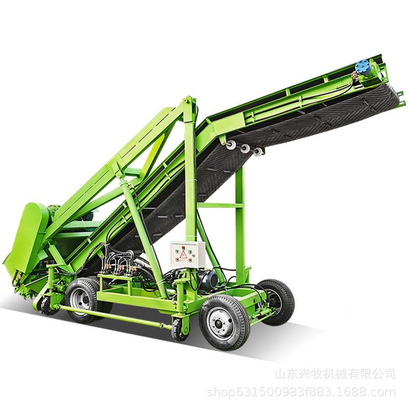 养殖牛场地下青草池上料扒草机加装横向移动4米-6.5米稻草取料机
