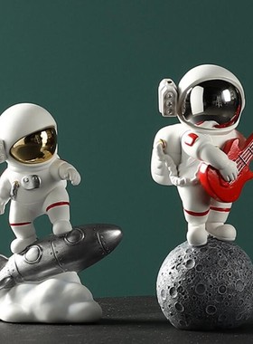 创意宇航员儿童房小摆设客厅玄关钥匙托盘摆件家居饰品太空人果盘