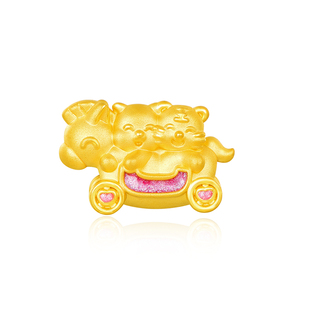 环冠（珠宝）5D硬金马年转运珠-三合·虎马狗黄金手链送礼纯金