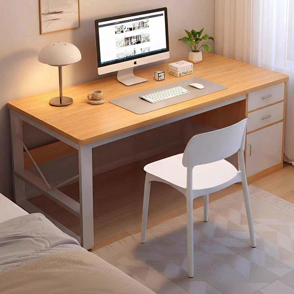 电脑桌家用书桌学习桌多功能组合桌子小户型出租屋卧室收纳桌储物