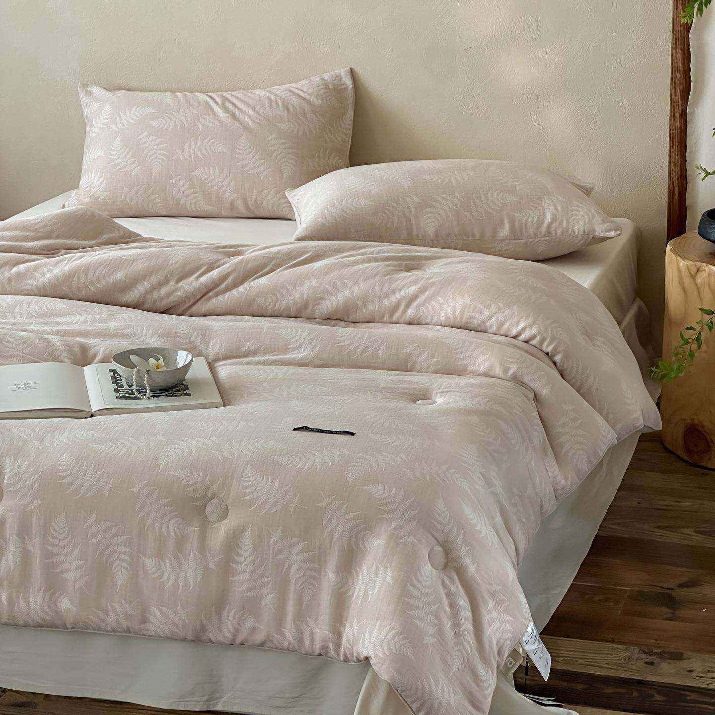 棉柔纯棉色织提花蚕丝棉花被冬被子被芯再生素纤维蚕丝蛋白春秋被