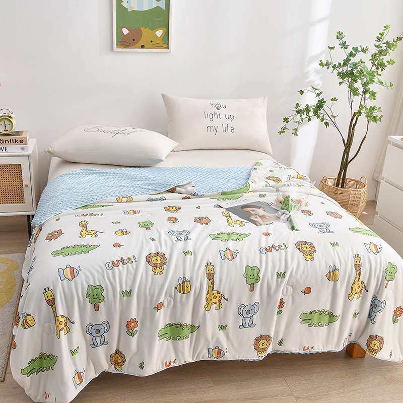 直播网红爆款母婴级针织棉冰豆豆被两用被凉感被独版被子被芯4