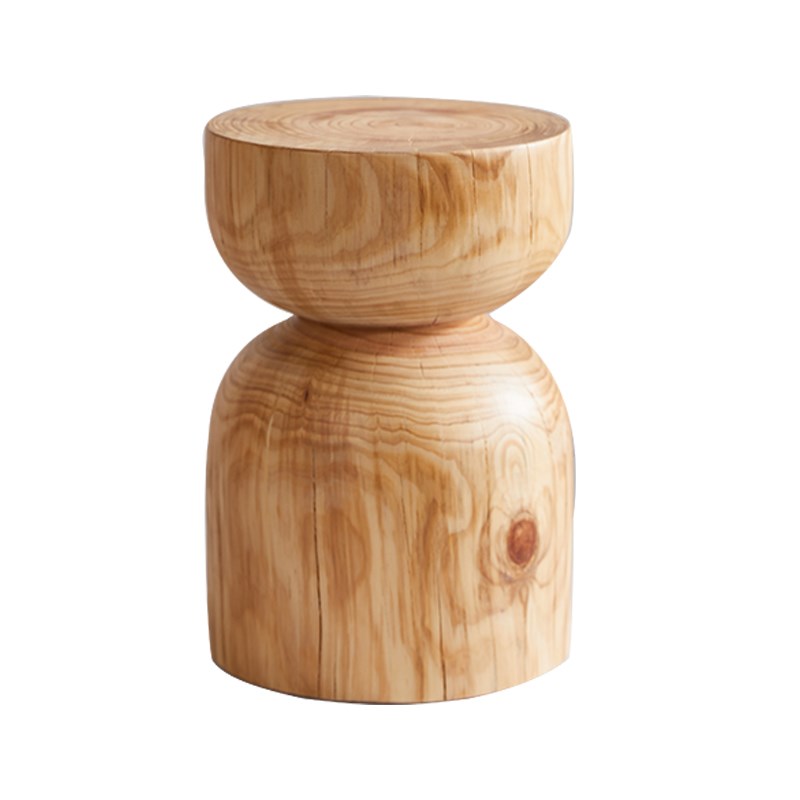 原木简约花几艺术民宿风树桩墩子摆件坐凳根雕凳子边几创意花架