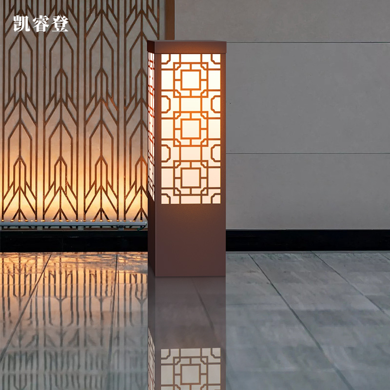 不锈钢草坪灯太阳能中式别墅花园庭院灯草地灯户外防水小区景观灯