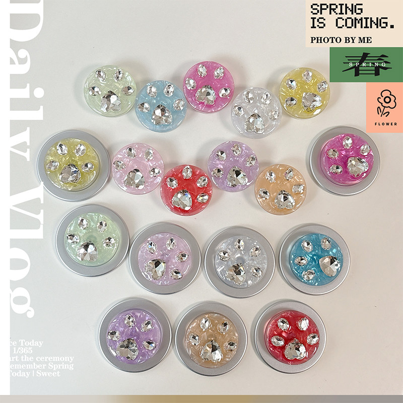 磁吸magsafe创意韩国ins手机气囊支架水钻伸缩粘贴高级感网红背贴