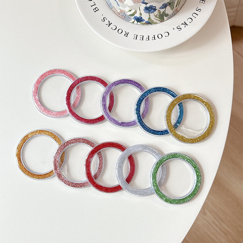 手机气囊支架底座DIY磁吸桌面支架伸缩式底盘闪粉滴胶小清新圆形