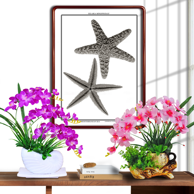 蝴蝶兰仿真花盆景装假花兰花盆栽客厅餐桌摆件室内装饰品花卉