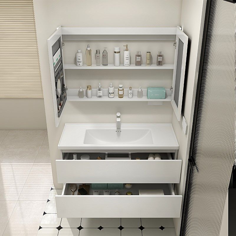 小户型浴室柜m宽陶瓷一体盆小洗手盆洗手台洗漱台小型洗手台盆