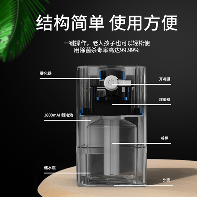 星系源智能感应酒精消毒器加湿器自动感应喷雾器手便捷式消毒器小