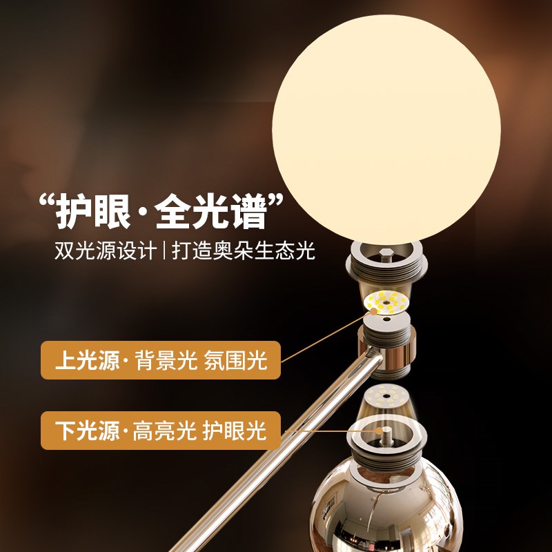 奥朵2023年新款包豪斯简约客厅吊灯创意魔豆主灯餐厅大气中山灯具