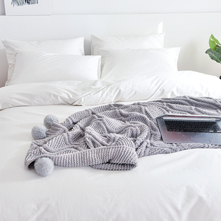 酒店民宿旅馆被子被褥全套七件套民宿被套床单白色四件套带被芯