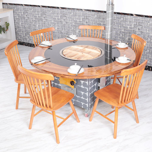 移动大锅台柴火灶商用火锅桌地锅鸡柴火鸡专用灶台铁锅炖灶台桌