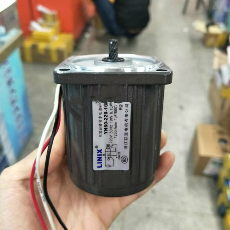 yn60-220-10 齿轮轴马达 不带减速箱 220V 3线定速 10w