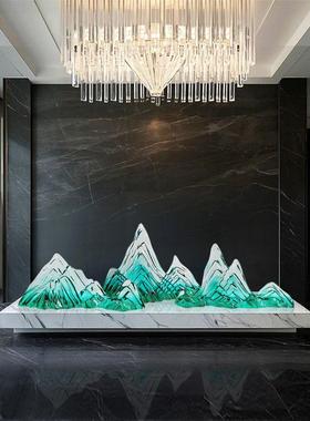 透明假山雕塑酒店大堂房屋庭院树脂饰品销售部样板房艺术软装饰