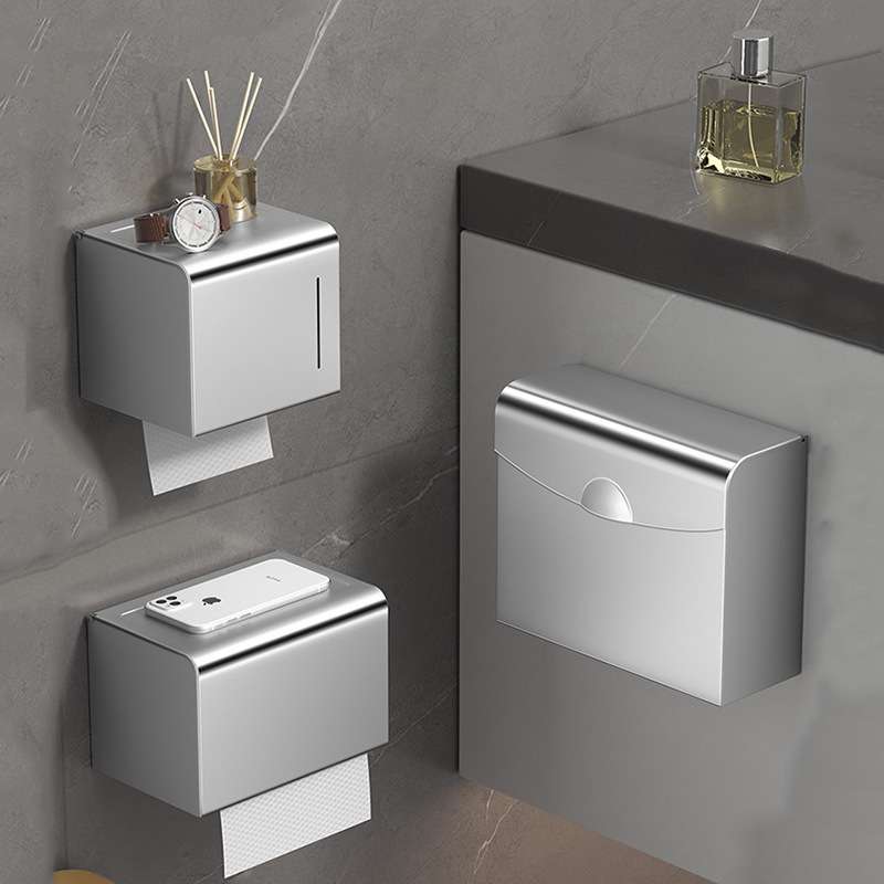 304不锈钢卫生间纸巾盒厕所厕纸盒厕纸架方形纸巾架擦手纸盒方纸