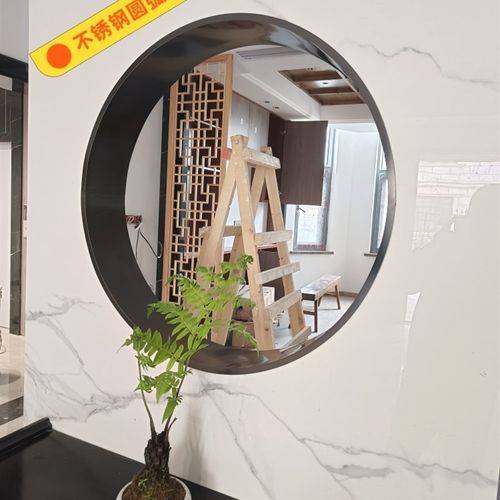 不锈钢圆弧背景玄关吊顶整圆钛金包边装饰异形踢脚线收边定制一体