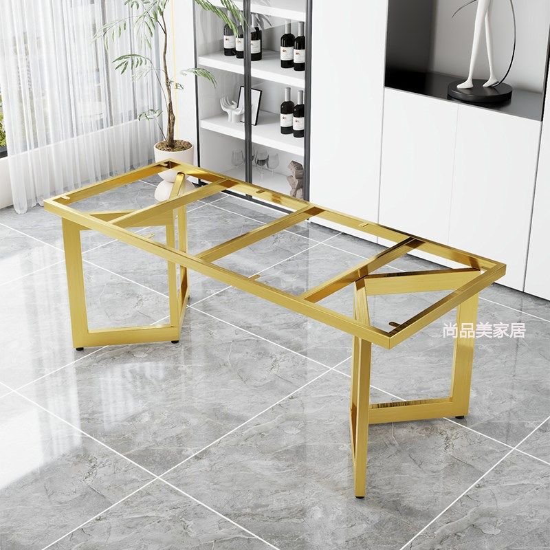 桌腿支架金属不锈钢岩板大理石支撑脚三角铁艺定制桌子腿底座桌脚