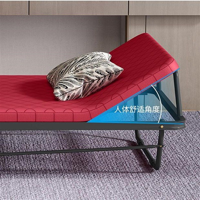 折叠床带轮子办公室躺椅午睡陪护值班便携式单人海绵床办公室午睡
