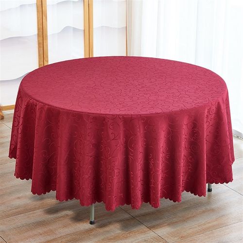 酒店圆桌桌布布艺欧式餐厅饭店餐桌布圆形桌布婚庆台布家用1.5米