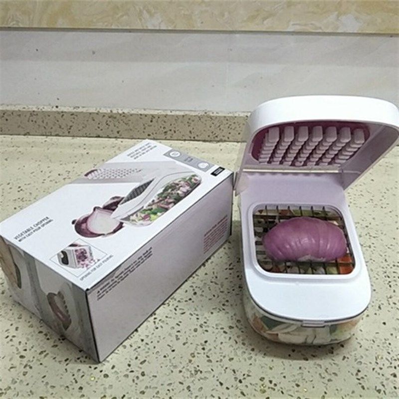 创意厨房用具土豆切丁机蔬菜洋葱切碎器水果辣椒切菜器方便易倒