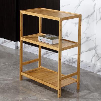 楠竹实木置物架落地夹缝架子客厅收纳柜厨房阳台花架收纳柜竹制品