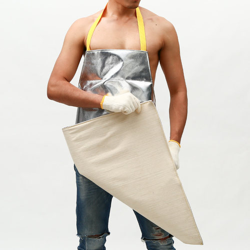 全铝箔防火花隔热围裙厨房耐高温防护服防油污冶炼防烫防幅射