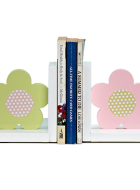 创意可爱花朵书挡摆件书架儿童房卧室家居装饰品桌面书立书房摆放