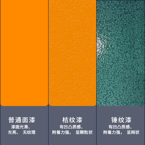 桔纹漆金属漆铁艺漆皱纹质感漆防盗门铁栏杆漆机械快干防锈锤纹漆