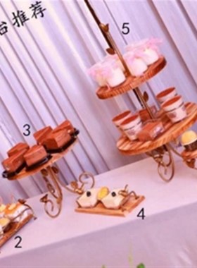 复古点心架欧式多层蛋糕架子木质蛋糕架托盘实木甜品台展示架摆件