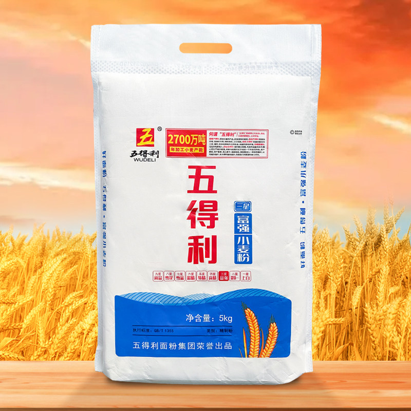 五得利小麦粉5kg家用中筋通用粉图片