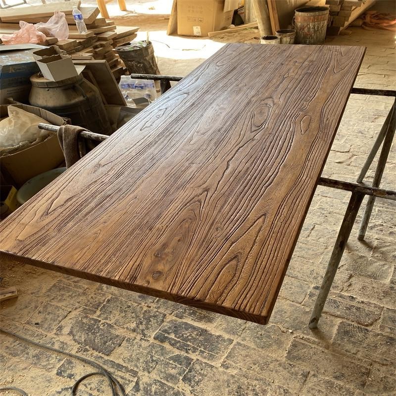 老榆木板吧台旧木板餐桌窗台办公桌隔板工作台实木桌W面原木板定