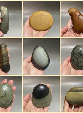 .日上新F款超连结大湾石小品石奇石原石手把件小品石