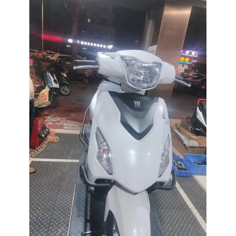 适用豪爵U100碳钢保险杠护杠HJ100T-11/-11A摩托车防护杠护架原厂