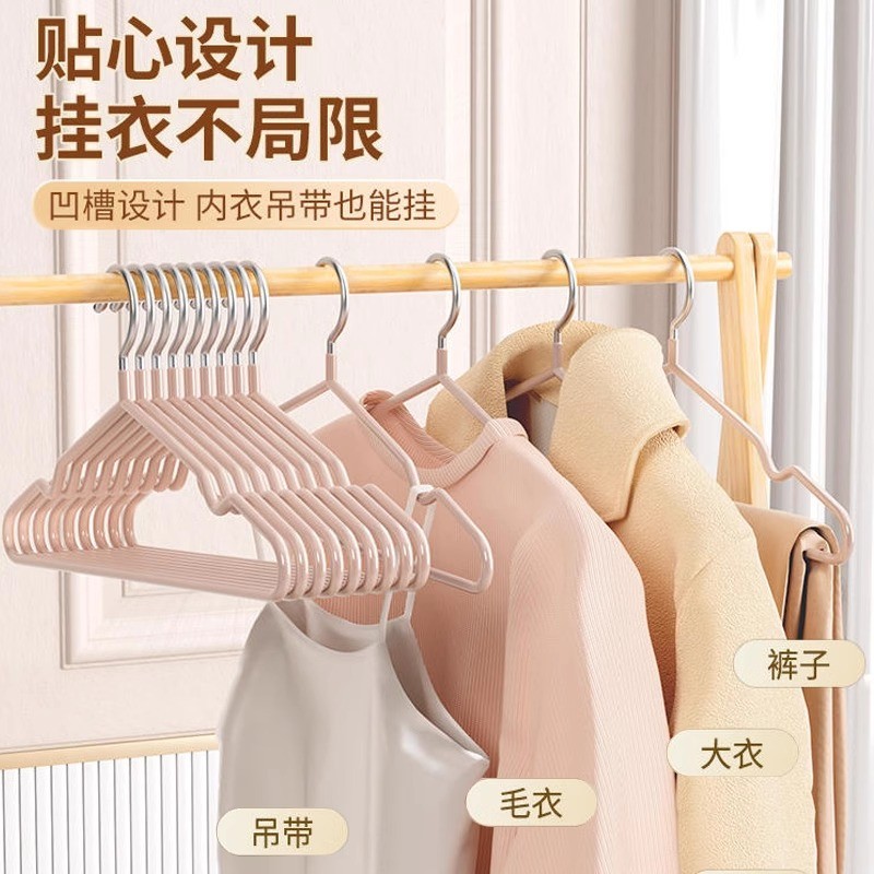 加粗衣架家用挂衣2025新款无痕衣撑宿舍用学生晾衣服防肩角架子