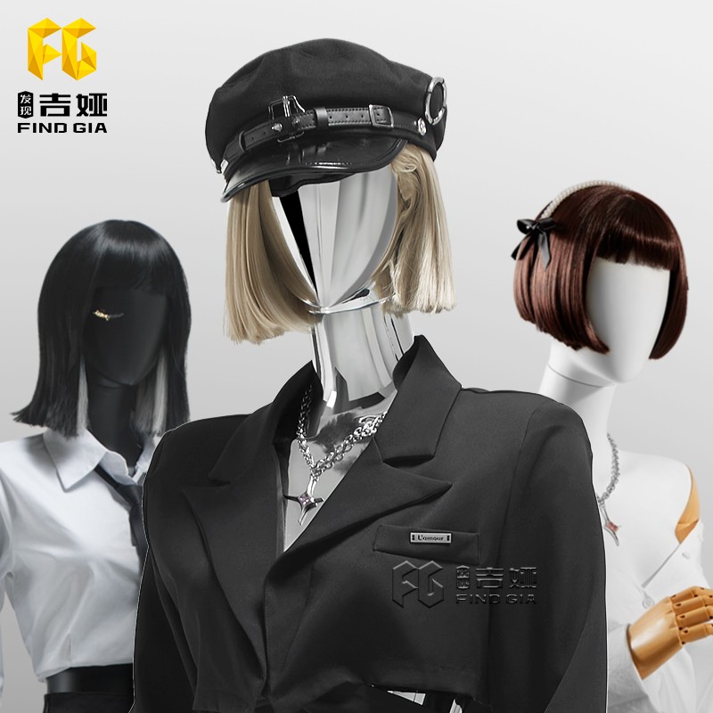 吉娅模特假发道具 模特头模发套专用GIA WIG 时尚女模boboa短发